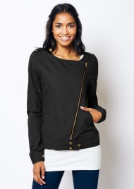 canvas biker jacket black