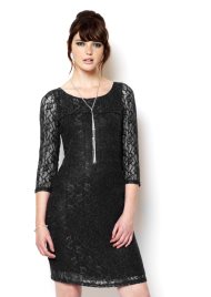 lace shift dress black