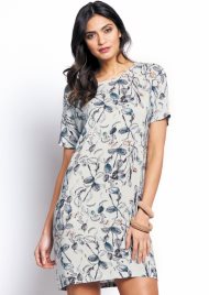 floral sack dress grey