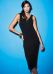 midi vest dress black