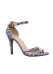 snake halter back heeled sandal multi